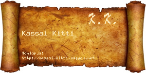 Kassai Kitti névjegykártya